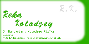 reka kolodzey business card